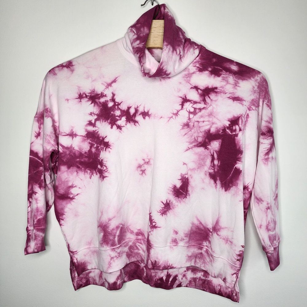 Victoria Secret PINK Women's Tie Dye Turtle Neck Sweater Oversized Size S/P READ